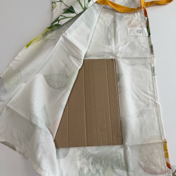 Williams Sonoma Citrus Apron NWT 100% Cotton D-Ring Neck 2 Pockets - Picture 12 of 14